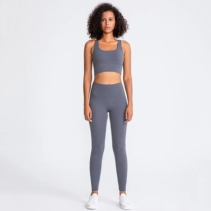 31Colors 2Piece Hi Cloud Sports Bras Gym Fitness Sets Women Naked Feel High Waist Leggings Sport Suits Workout Sets