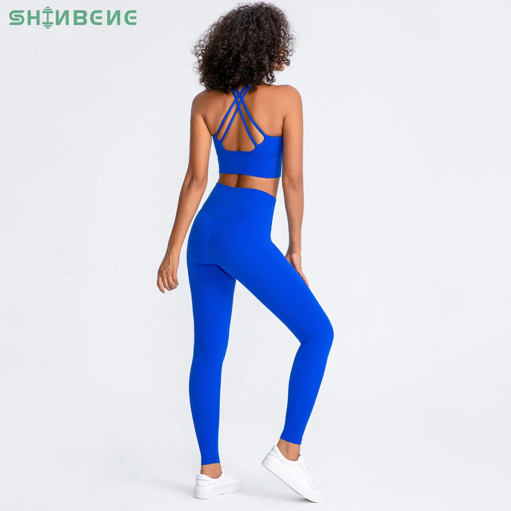 31Colors 2Piece Hi Cloud Sports Bras Gym Fitness Sets Women Naked Feel High Waist Leggings Sport Suits Workout Sets