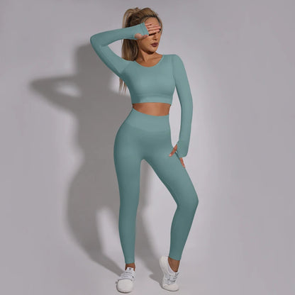 White Yoga Sets Seamless Women'S Gym Set 2/3/4 Pieces Yoga Suits Clothes Female Ribbed Activewear Fitness Athletic Wear Femme