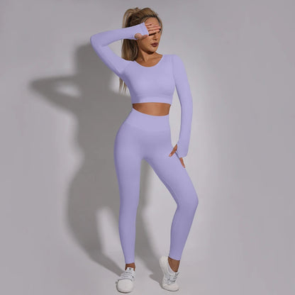White Yoga Sets Seamless Women'S Gym Set 2/3/4 Pieces Yoga Suits Clothes Female Ribbed Activewear Fitness Athletic Wear Femme