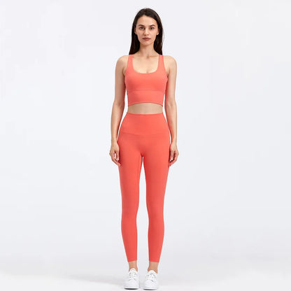 31Colors 2Piece Hi Cloud Sports Bras Gym Fitness Sets Women Naked Feel High Waist Leggings Sport Suits Workout Sets