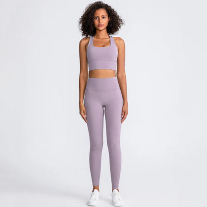 31Colors 2Piece Hi Cloud Sports Bras Gym Fitness Sets Women Naked Feel High Waist Leggings Sport Suits Workout Sets