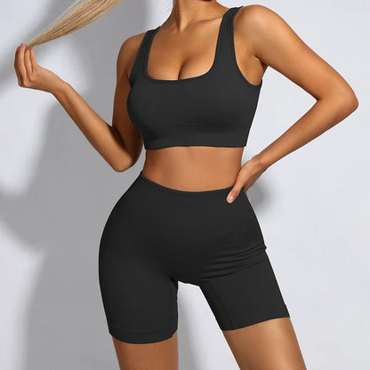 White Yoga Sets Seamless Women'S Gym Set 2/3/4 Pieces Yoga Suits Clothes Female Ribbed Activewear Fitness Athletic Wear Femme
