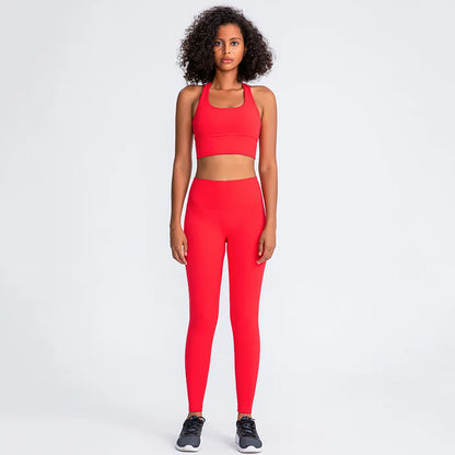 31Colors 2Piece Hi Cloud Sports Bras Gym Fitness Sets Women Naked Feel High Waist Leggings Sport Suits Workout Sets