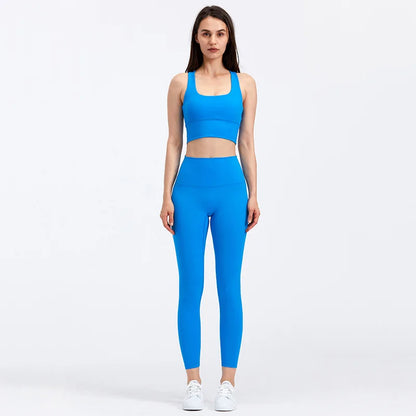 31Colors 2Piece Hi Cloud Sports Bras Gym Fitness Sets Women Naked Feel High Waist Leggings Sport Suits Workout Sets