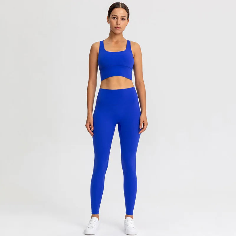 31Colors 2Piece Hi Cloud Sports Bras Gym Fitness Sets Women Naked Feel High Waist Leggings Sport Suits Workout Sets