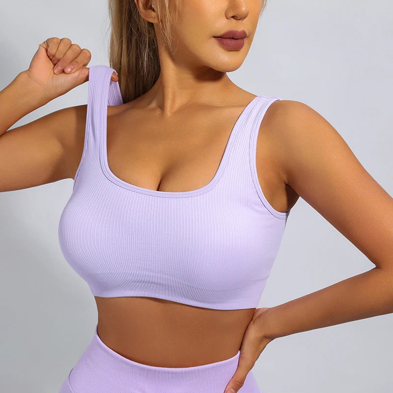 White Yoga Sets Seamless Women'S Gym Set 2/3/4 Pieces Yoga Suits Clothes Female Ribbed Activewear Fitness Athletic Wear Femme