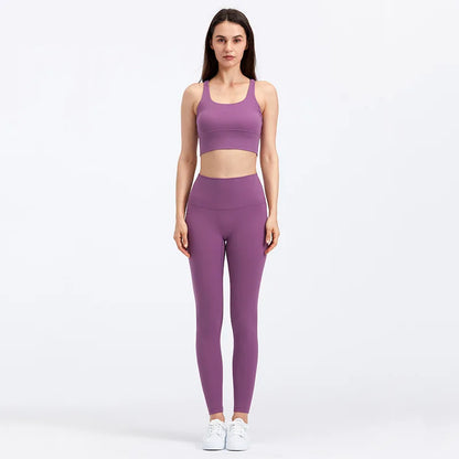 31Colors 2Piece Hi Cloud Sports Bras Gym Fitness Sets Women Naked Feel High Waist Leggings Sport Suits Workout Sets