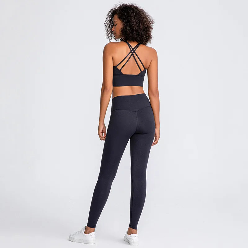 31Colors 2Piece Hi Cloud Sports Bras Gym Fitness Sets Women Naked Feel High Waist Leggings Sport Suits Workout Sets